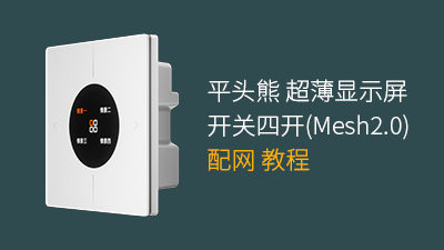 平头熊超薄显示屏开关四开Mesh2.0接线配网教程